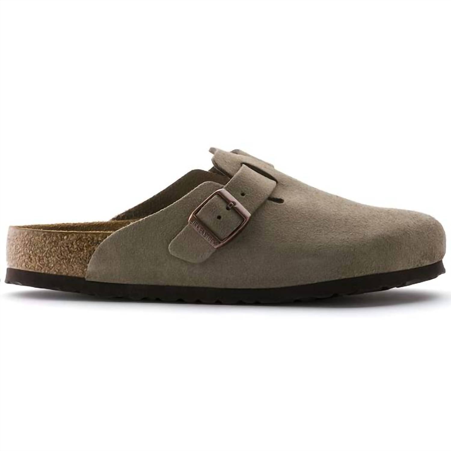 Women's Boston Suede Soft Footbed Shoe In Taupe