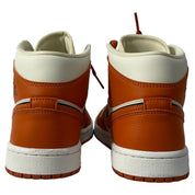 Nike Jordan 1 Mid SE Sport Spice Sneakers in Orange Leather