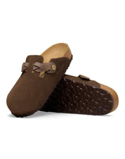Carafe Boston Braided Suede Leather Clogs