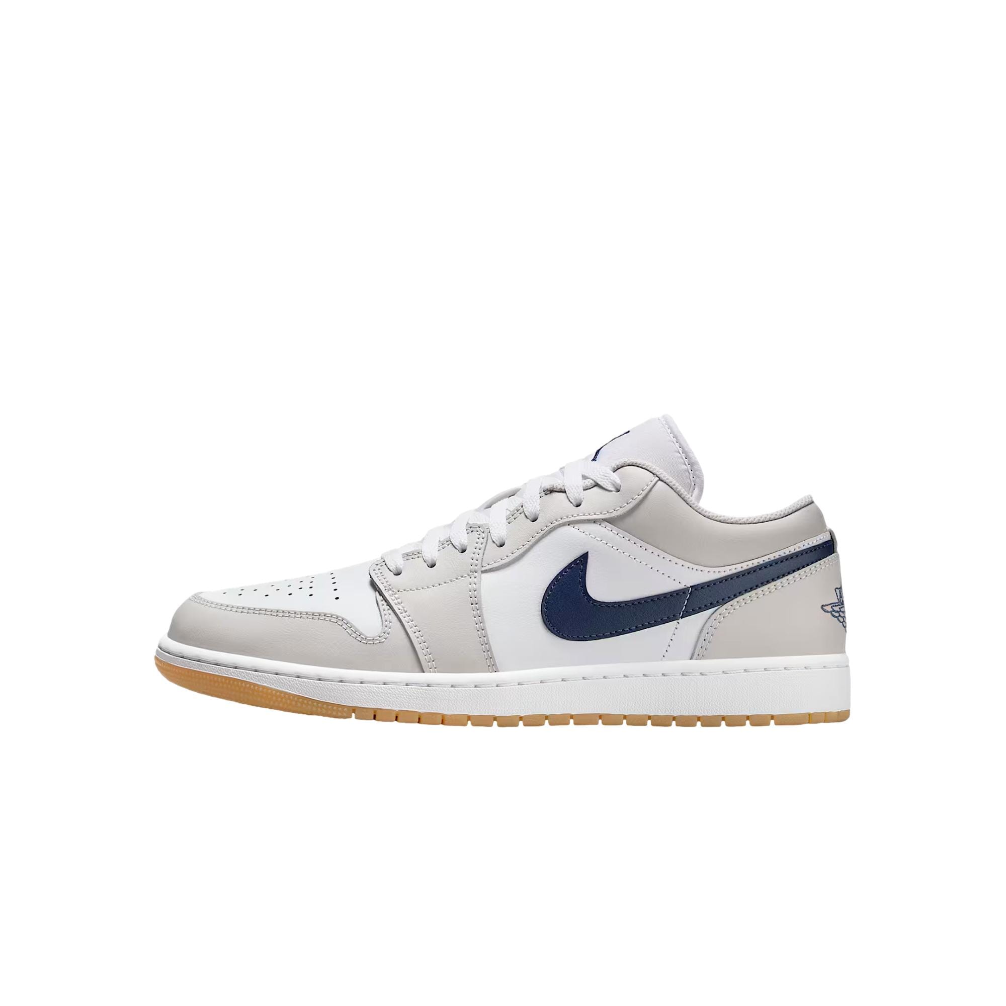 Men's Nike Air Jordan 1 Low White / Midnight Navy 553558-146
