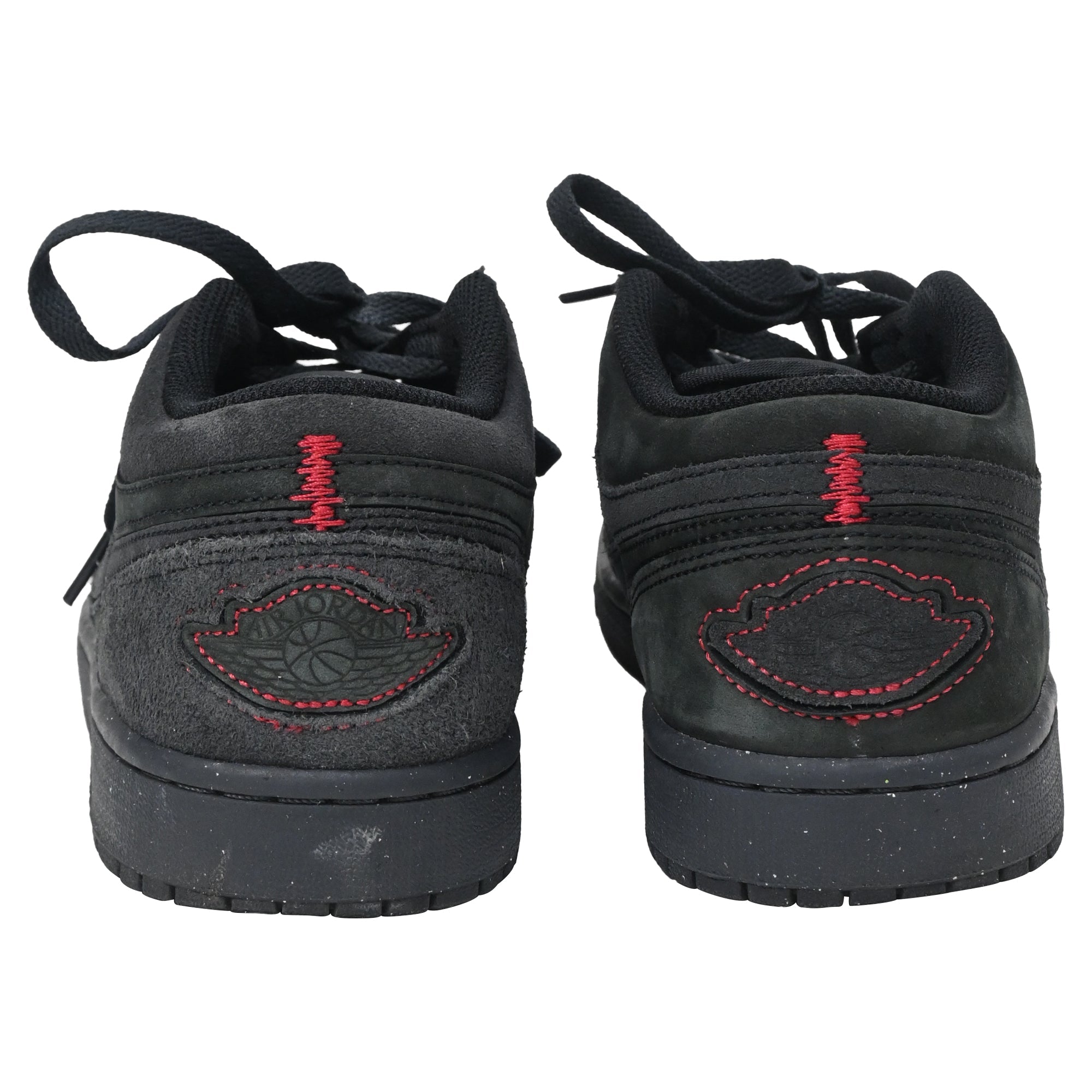 Nike Air Jordan 1 Low SE Craft Sneakers in Black Leather