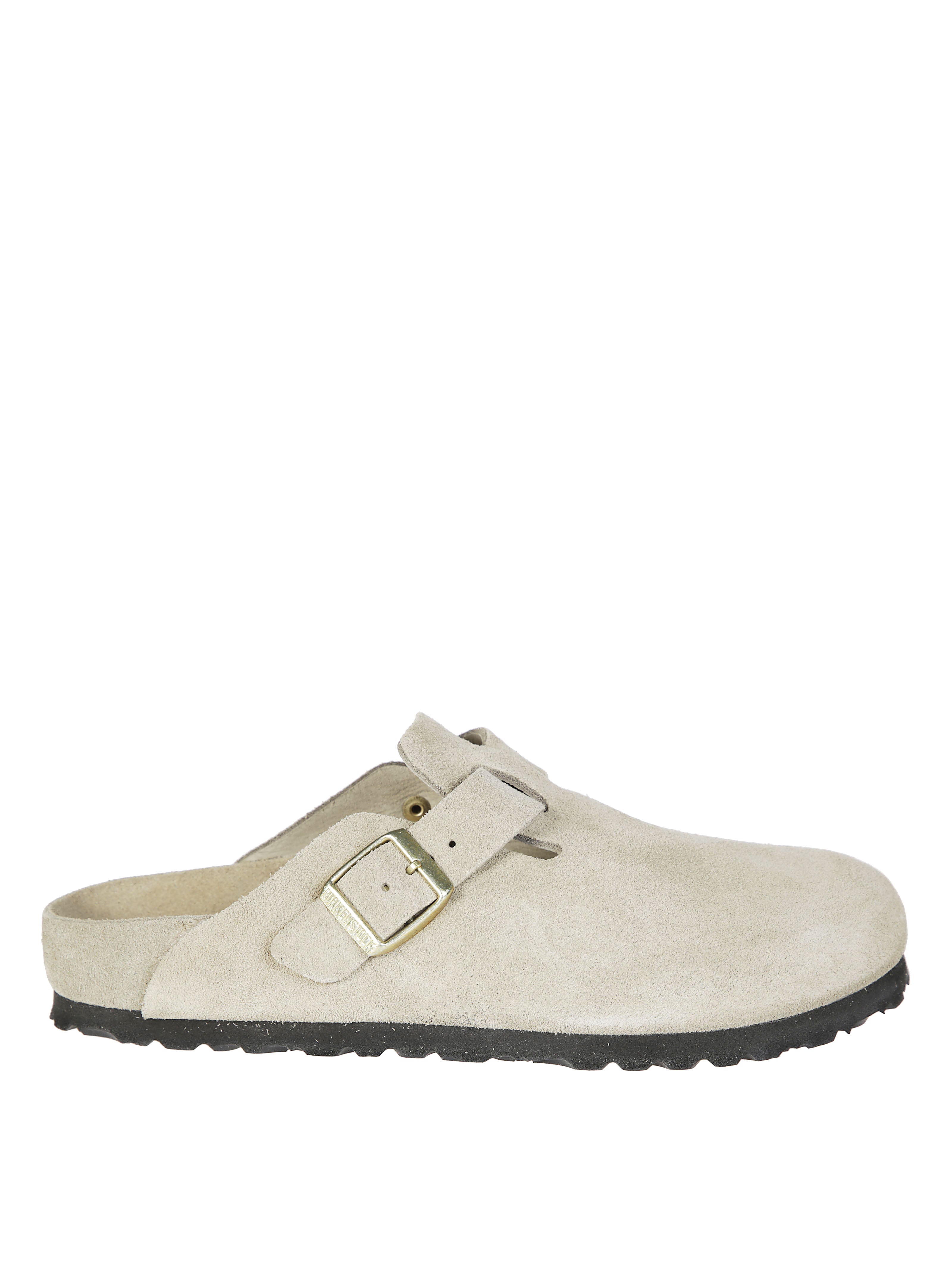 Suede Boston Metallic Buckle Loafers