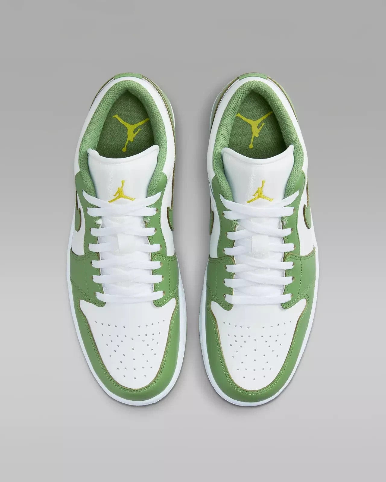 Men's Nike Air Jordan 1 Low SE HF4823-100 US 9.5 White Green Leather Shoes DWA121