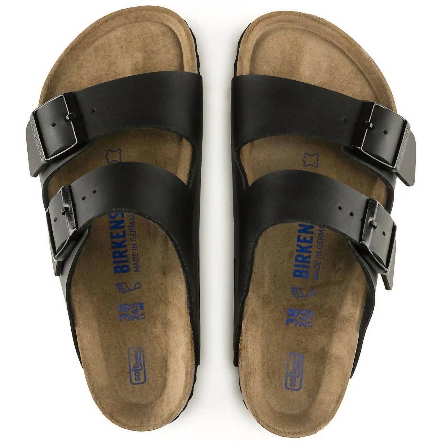 Women's Arizona Soft Footbed Sandal In Black Bf