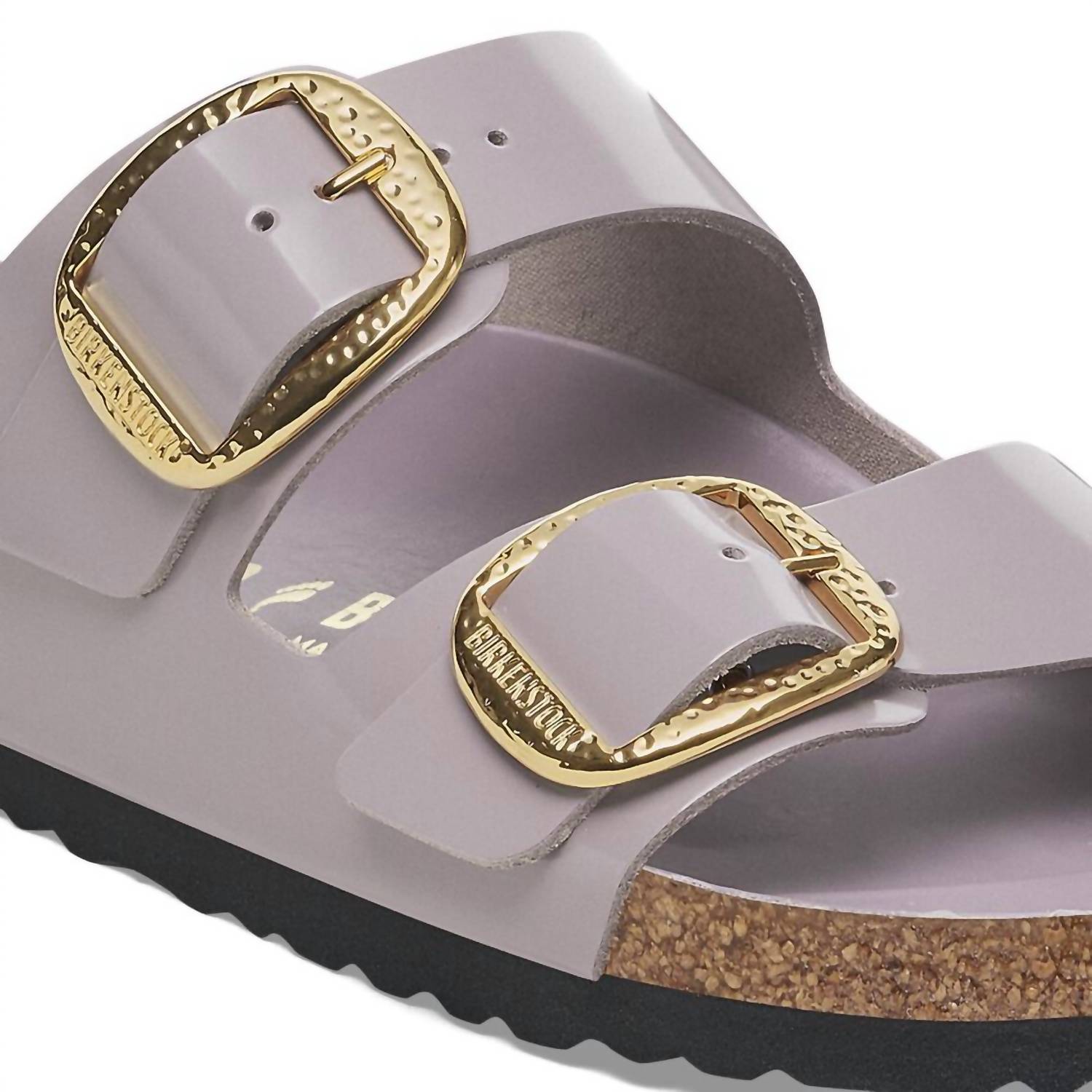 Women's Arizona Big Buckle Sandals In High-Shine Faded Purple