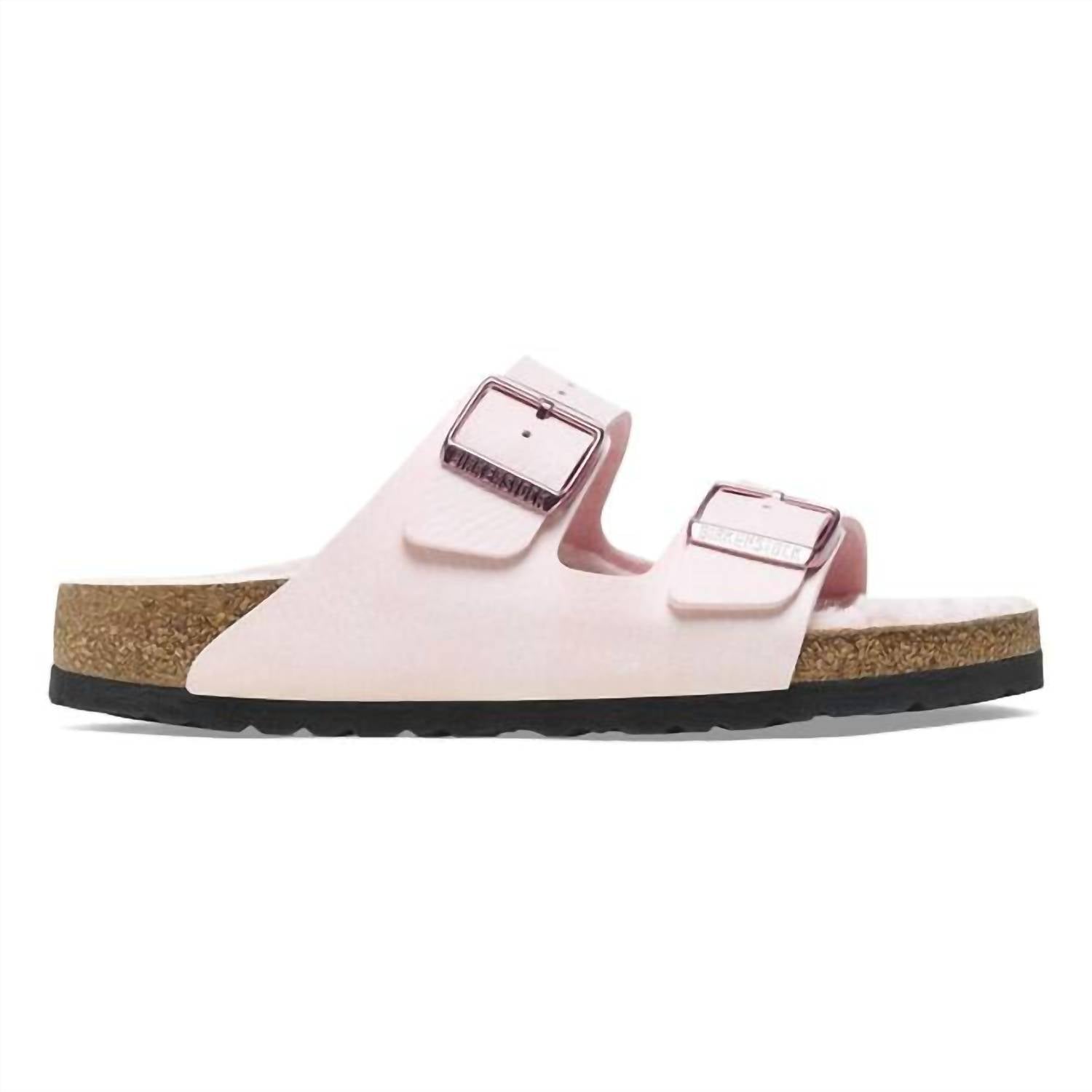 Women's Arizona Shearling-Lined Slide Sandal In Desert Dust Light Rose