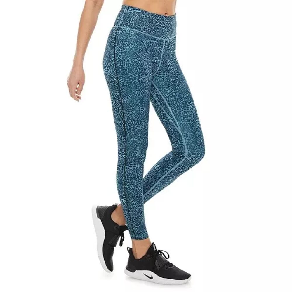 Women's Nike One Leopard Tight Fit Cerulean Blue CK3072-424