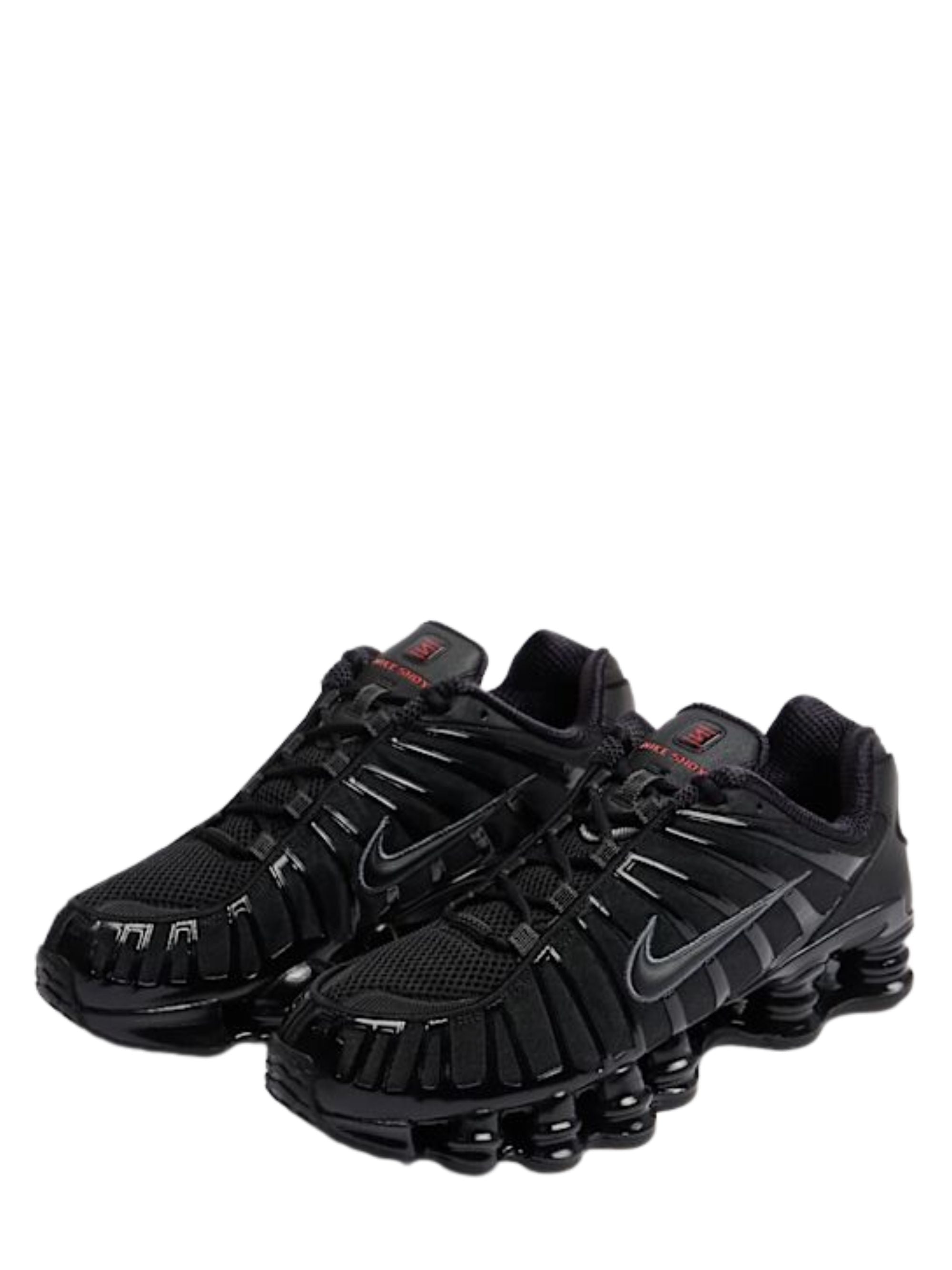 Black Cushioned Sole Leather Sneakers