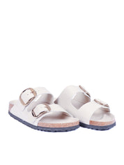 Oyster Arizona Natural Leather Slide Sandal