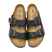 Women's Arizona Soft Footbed Sandals In Black Leather