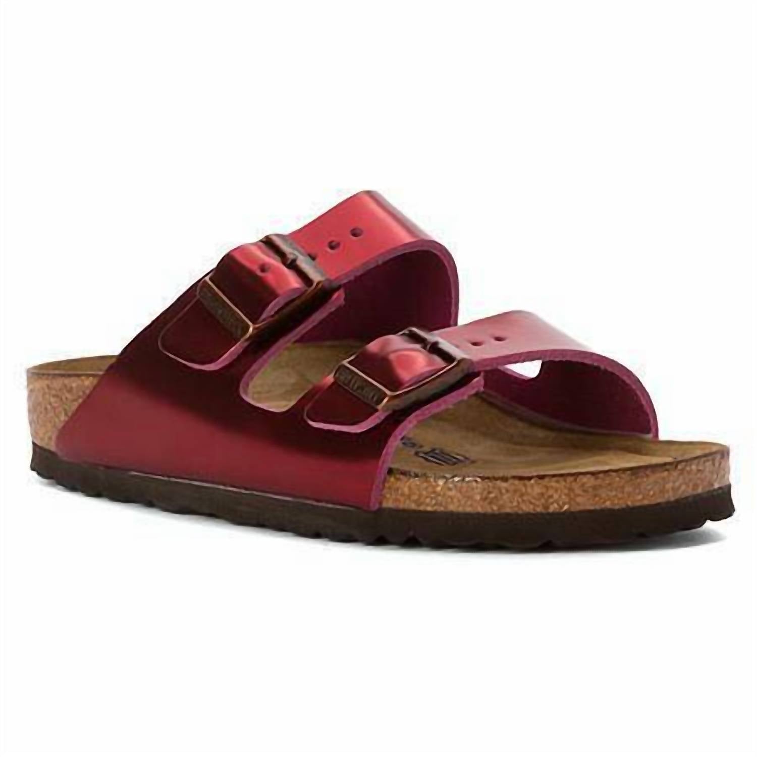 Women's Arizona Metallic Leather Soft Footbed In Dark Tourmaline