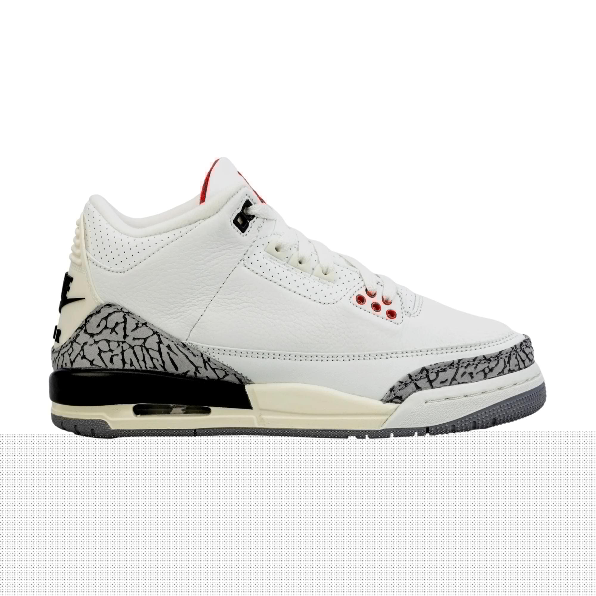 Grade-School Nike Air Jordan 3 Retro Summit White / Fire Red - Black DM0967-100