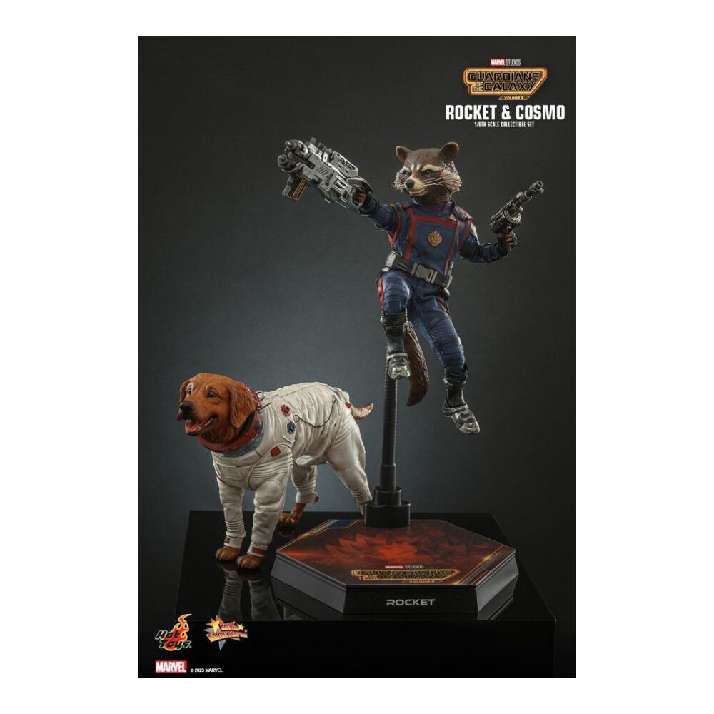 16cm Guardians of the Galaxy Vol 3 Rocket & Cosmo 1:6 Collectable