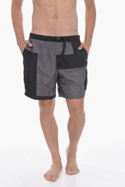 SWIM Cargo Boxer Swim Shorts Color Block