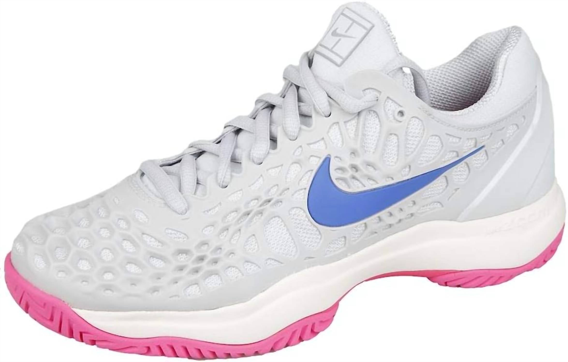 Women's Zoom Cage 3 Shoes In Pure Platinum/blue