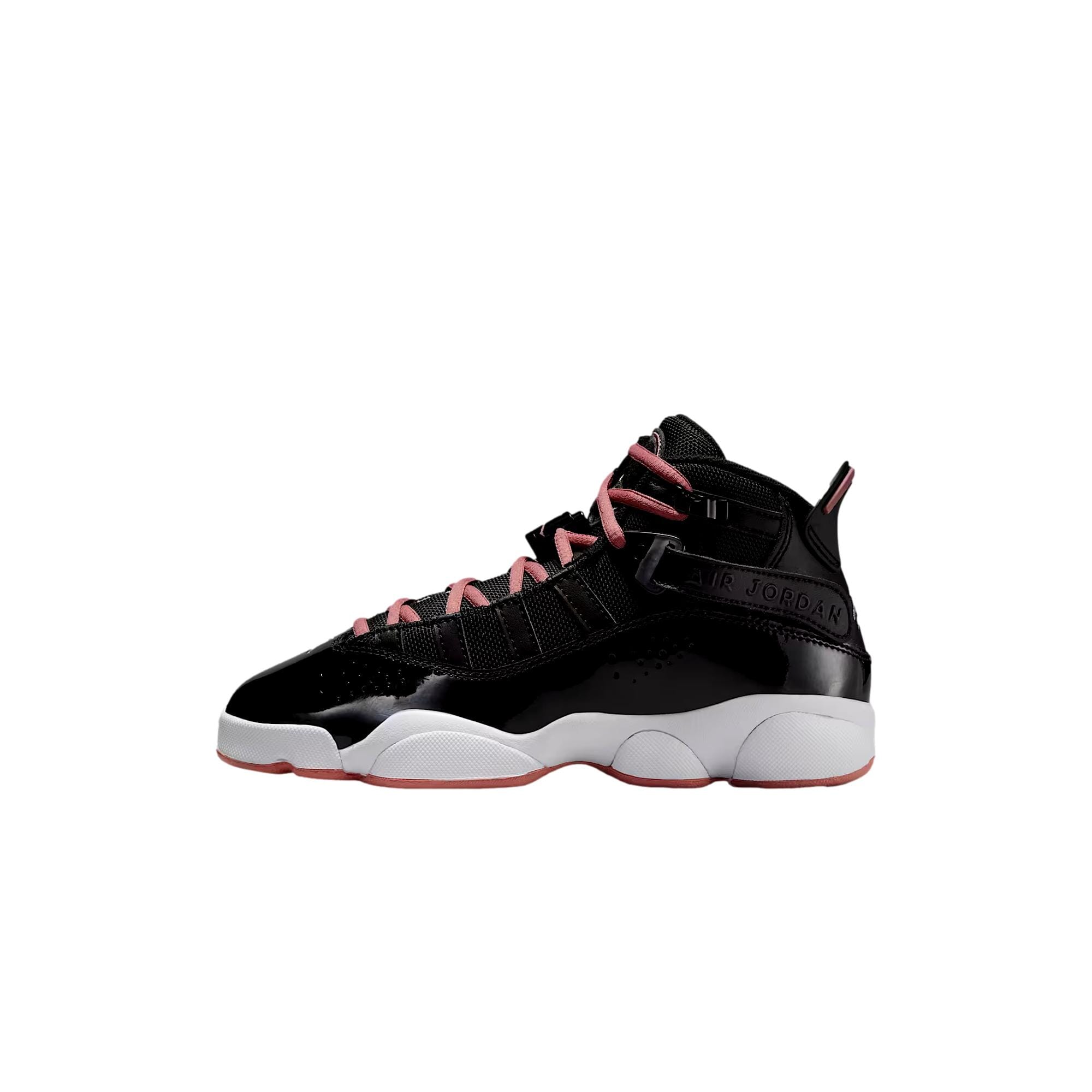 Nike Jordan 6 Rings Black / Rust Pink - White  323419-068 Grade-School