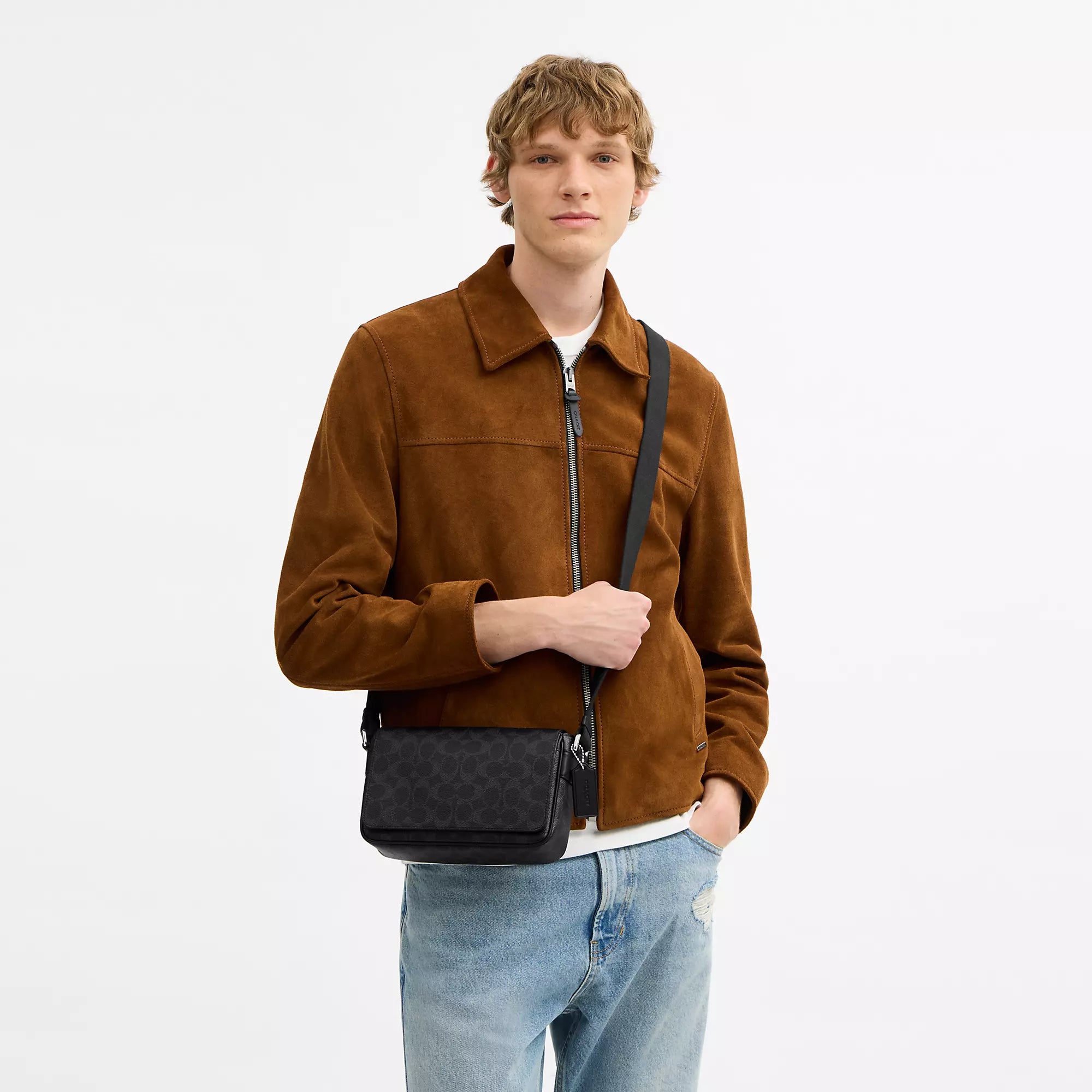 Coach Outlet Jack Small Flap Crossbody Bag In Signature Canvas