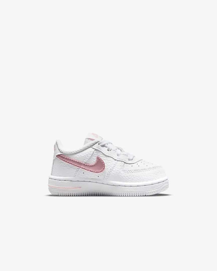 Toddler Nike Force 1 CZ1691-104 Sneakers Pink Glaze Leather Lifestyle Shoes
