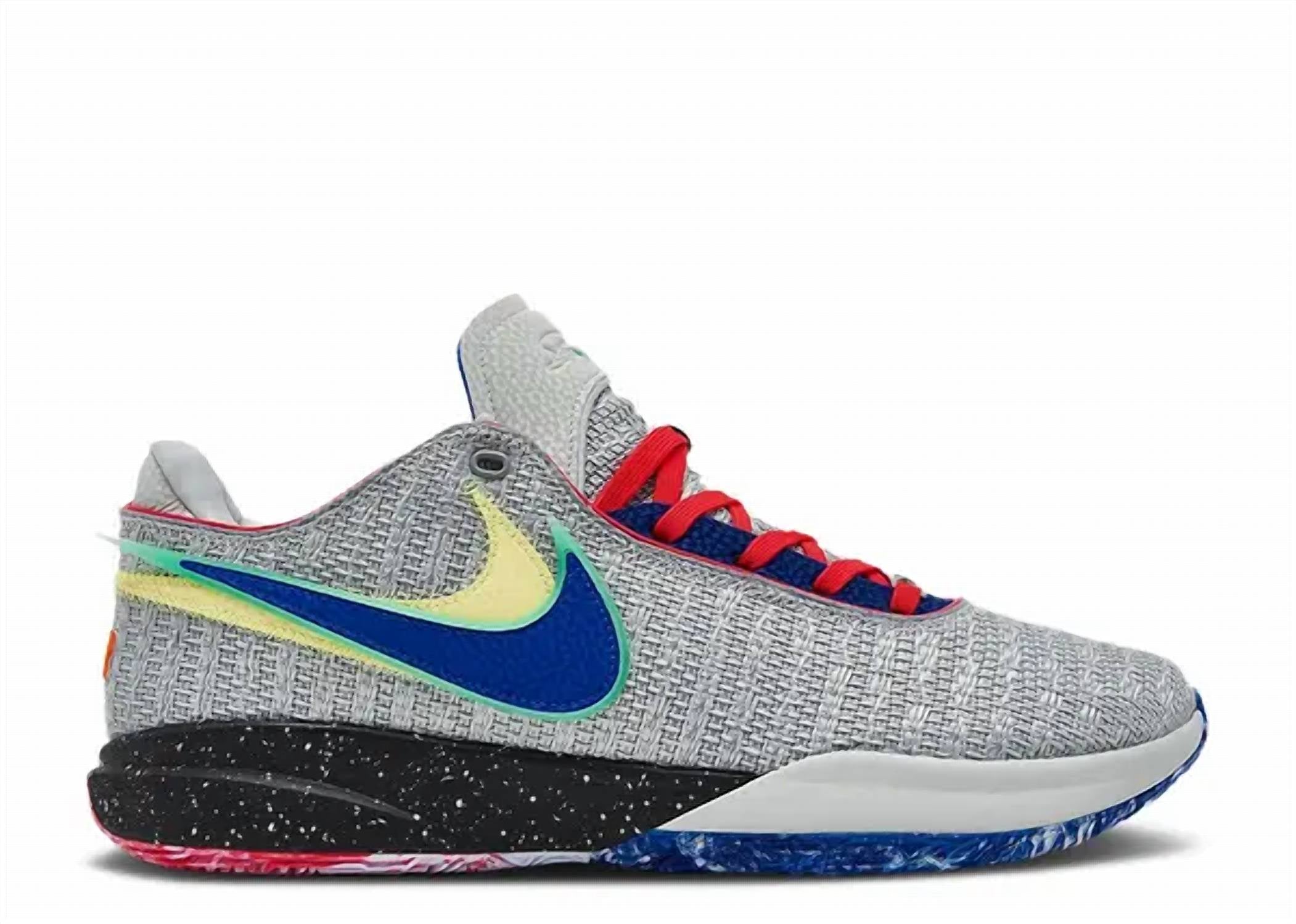 Men's Lebron 20 Lifer Shoes In Grey/blue/red