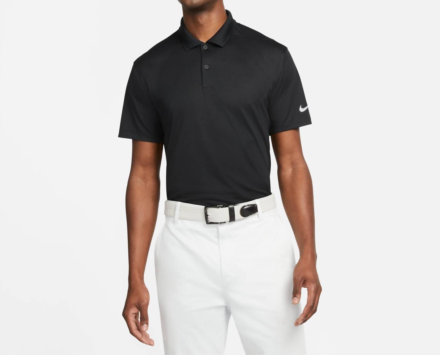 Men's Golf Polo Shirt In Black White