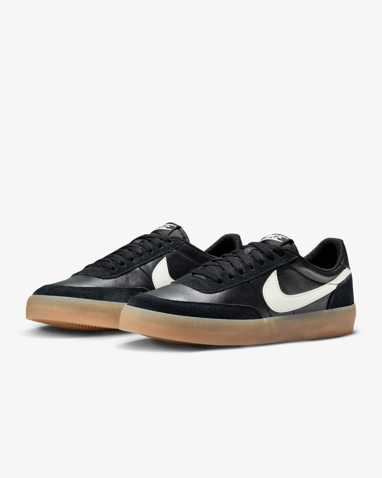 Women's Nike Killshot 2 FZ5630-001 Sneakers Black Gum Leather Skate Shoes TF6204 (Black,8.5)