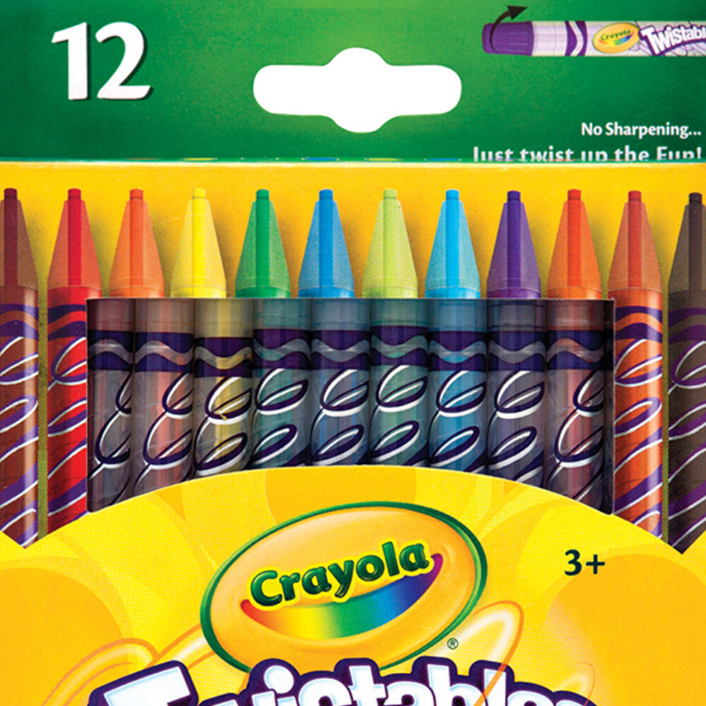 12pc Crayola Twistable Coloured Pencils Art/Craft 3y+