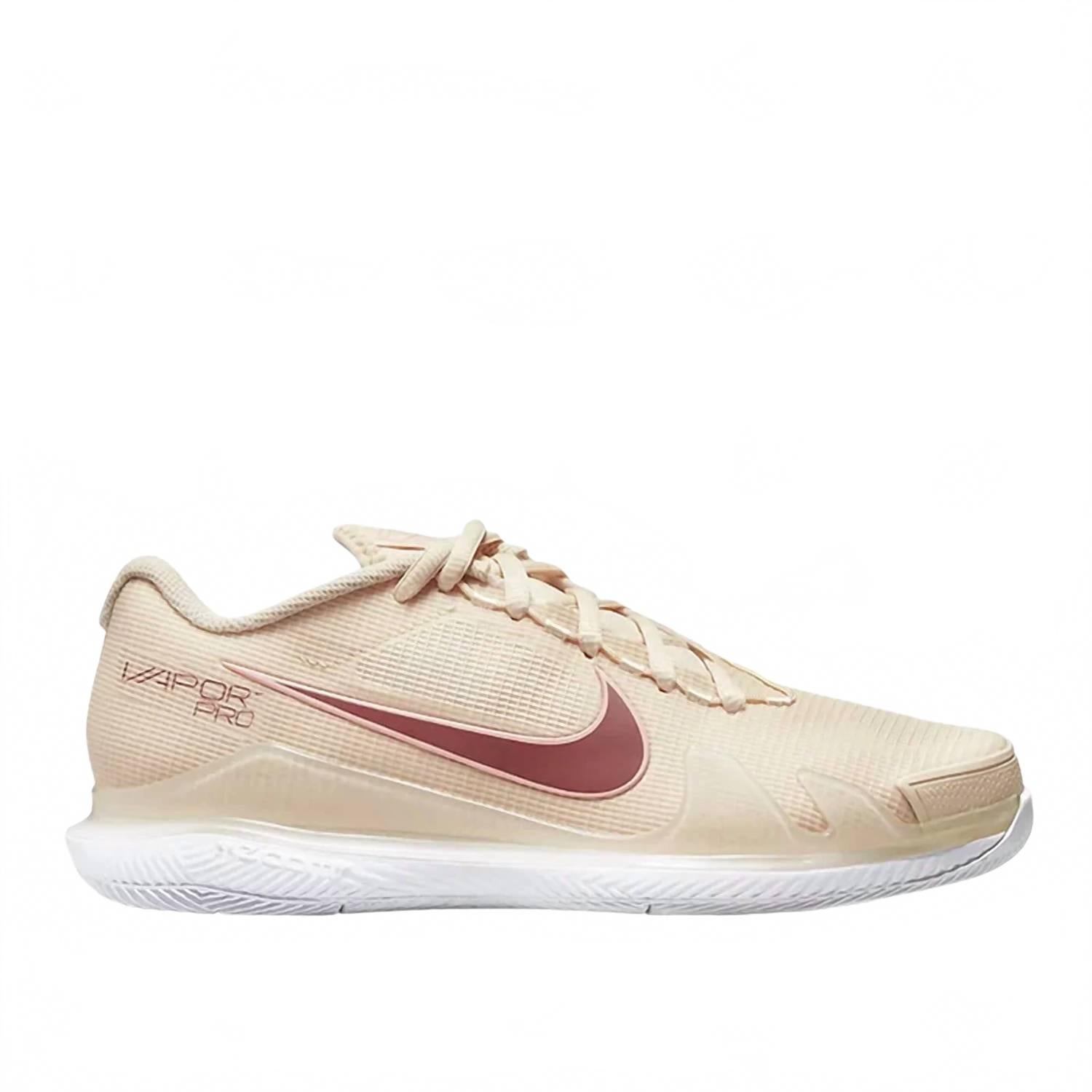 Men's Court Air Zoom Vapor Pro Shoes In Pearl White/ Canyon Rust-White