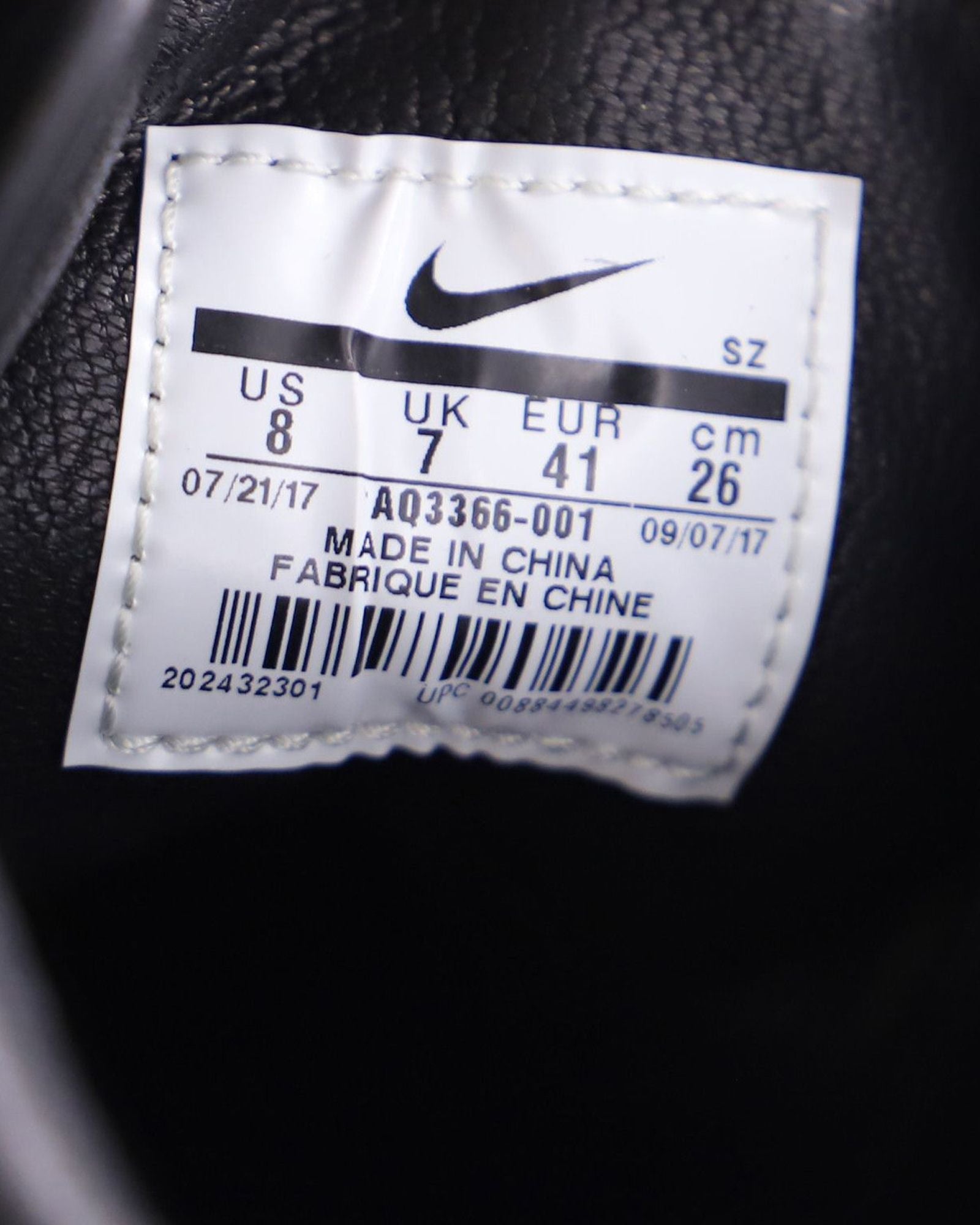 Nike x Ricardo Tisci Air Force 1 High Top Sneakers in Black Leather