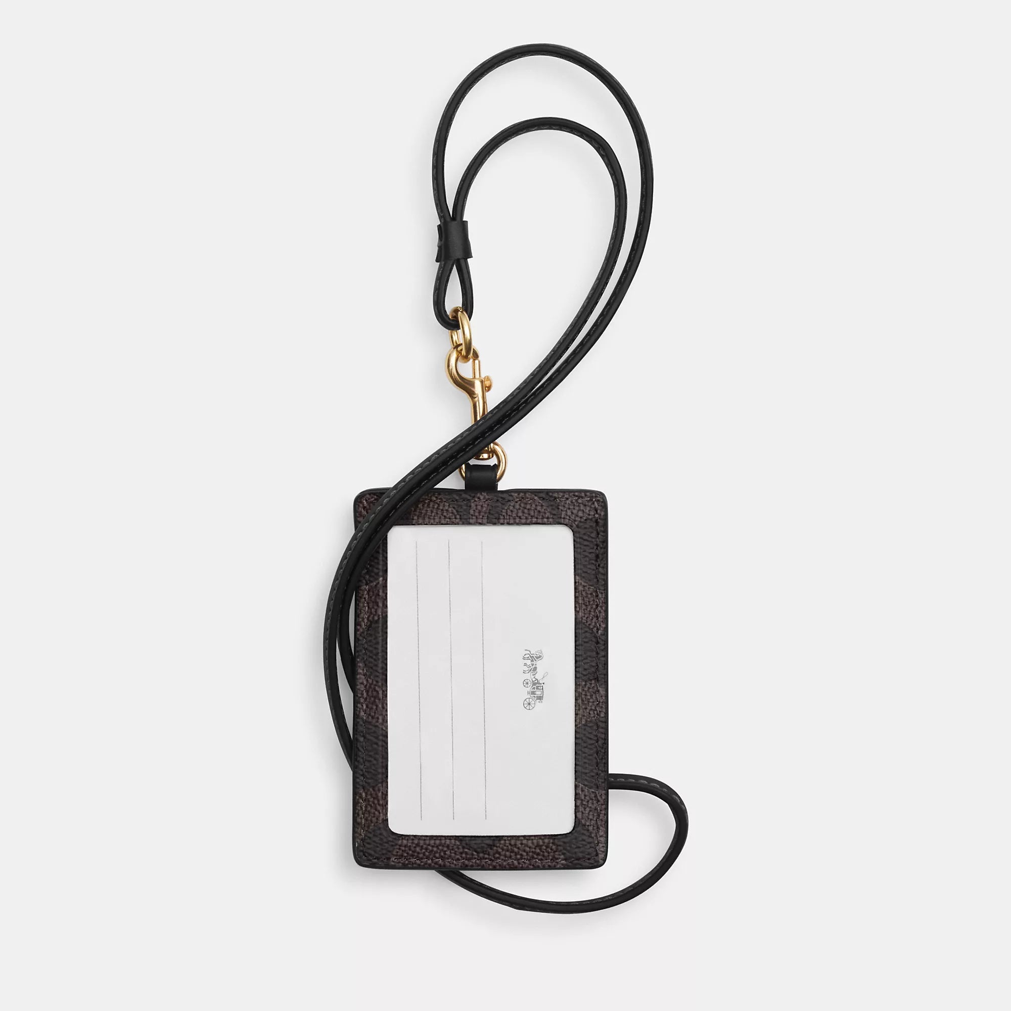 Coach Outlet Id Lanyard In Signaure Canvas