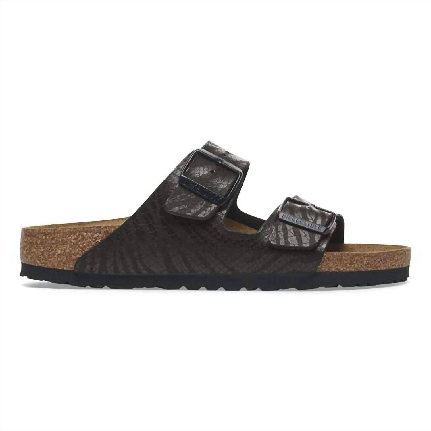 Unisex Arizona Synthetics Sandals In Zebra Black