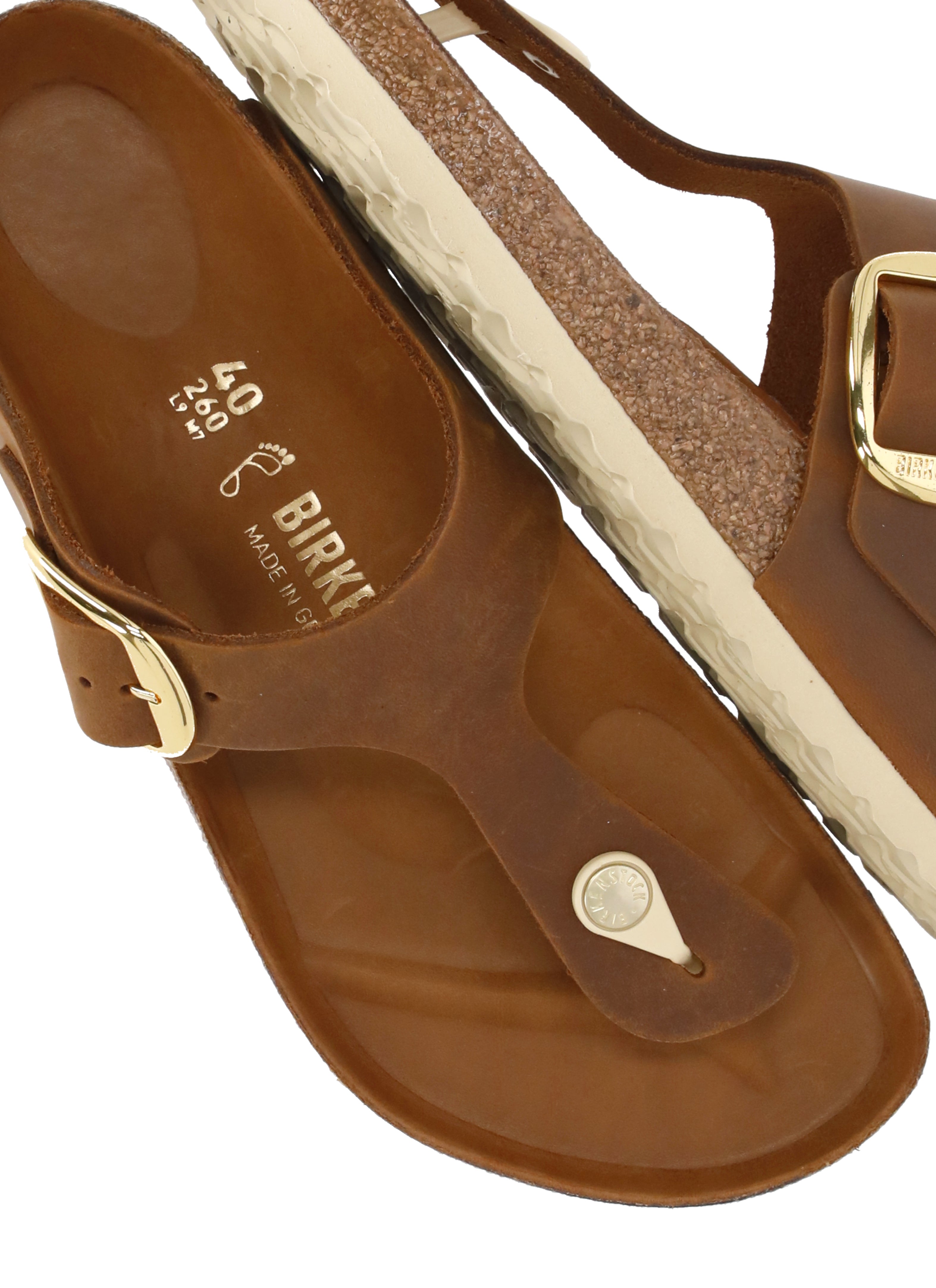Brown Gizeh Big Buckle Sandals