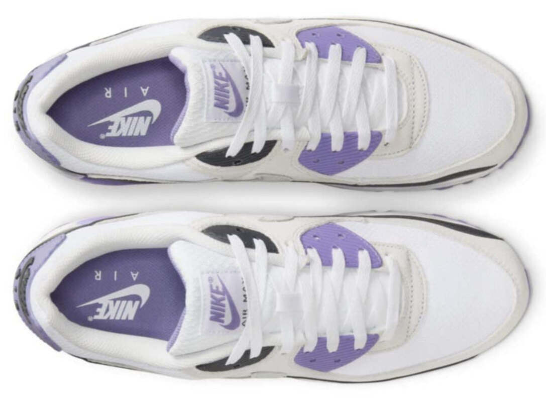 Nike Air Max 90 White Dusty Amethyst Photon Dust Light Smoke Grey
