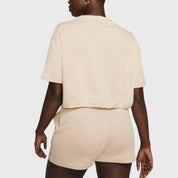 Nike Air Sportswear Short Sleeve Running Top Shimmer Tan  CJ2275-287 Women's