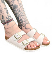 Women's Arizona Nubuck Leather Sandals In Antique White