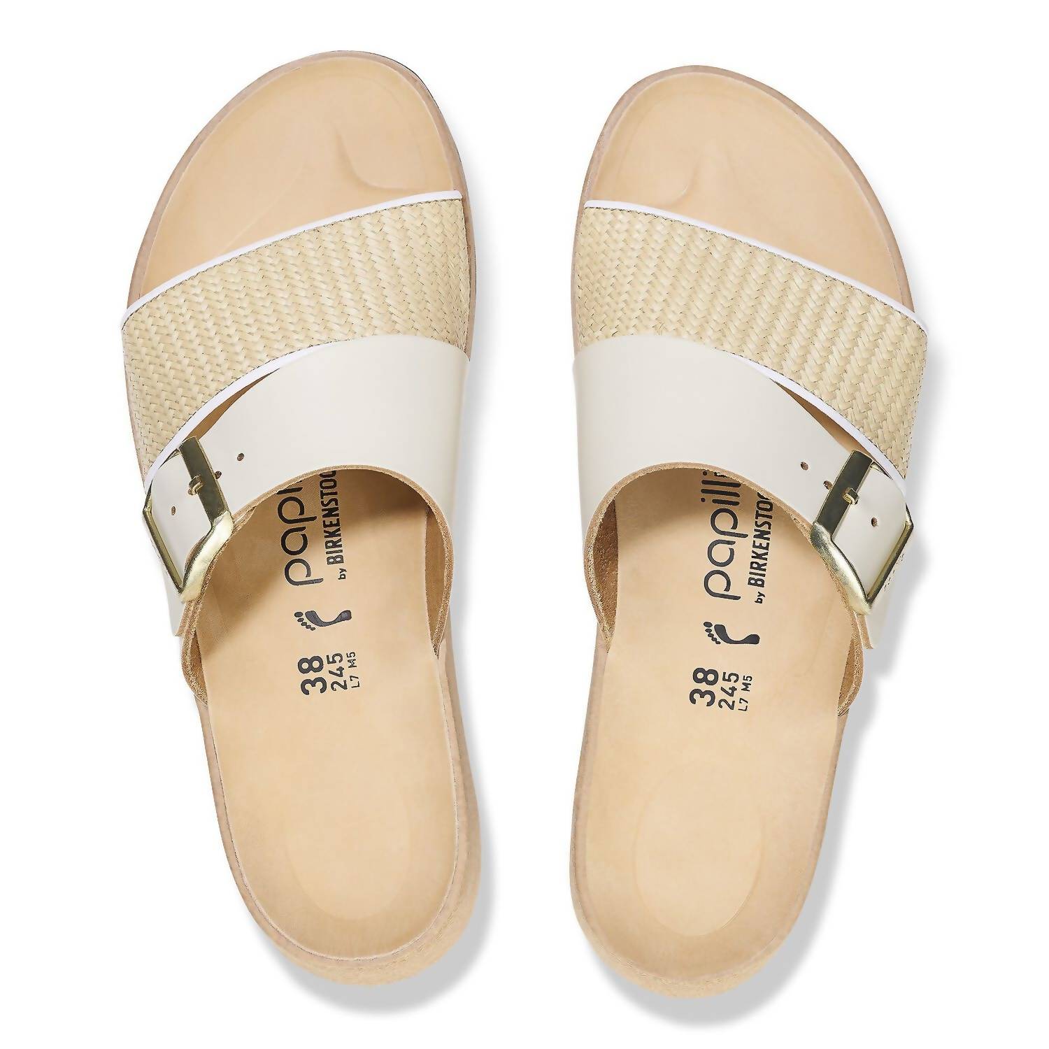 Women's Almina Sandal - Narrow In White Raffia