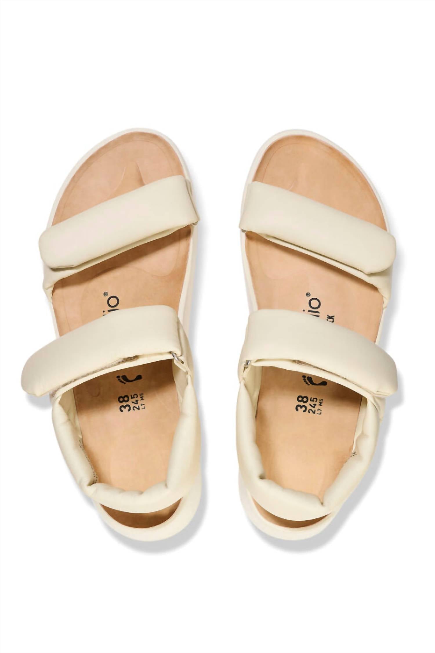 Women's Papillio Theda Natural Leather Platform Sandals In Ecru