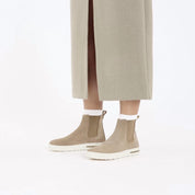Women's Bend Chelsea Suede Leather Sneakerboot In Taupe