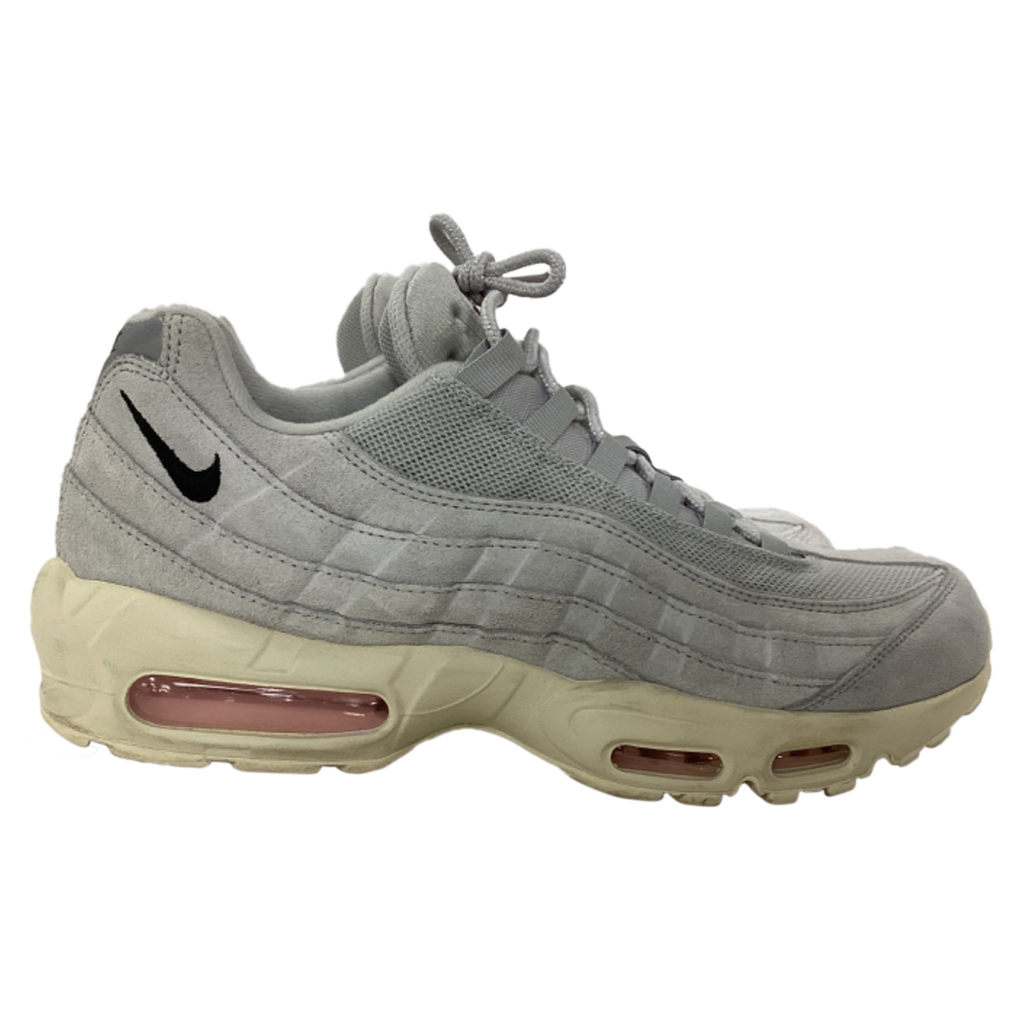 Nike Air Max 95 Grey Pink Foam Sneakers in Grey Suede