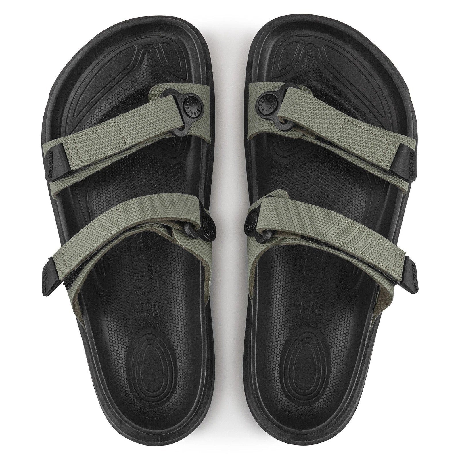 Women's Birkenstock Sahara Sandals Futura Khaki Birko-Flor Slide HTAT351