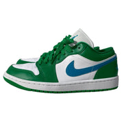 Nike Jordan 1 Low Lucky Green/Aquatone Sneakers in Green Leather