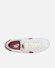 Women's Nike Cortez DN1791-103 Sneaker White Red Leather Lace Up Lifestyle Shoes