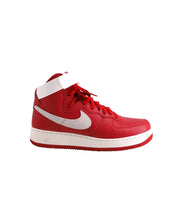 Nike Air Force 1 High 'Nai Ke' Sneaker in Gym Red and White Summit Leather