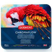 72 Derwent ChromaFlow Coloured Artists Pencils Tin Set Professional