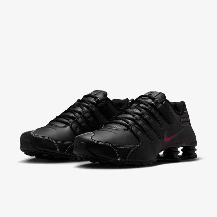 Nike Shox NZ 378341-017 Sneaker Men's US 9.5 Black Leather Running Shoes LIQ332