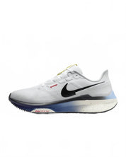 Men Air Zoom Structure 25 Road Running Shoes In White/speed Yellow/speed Red/black