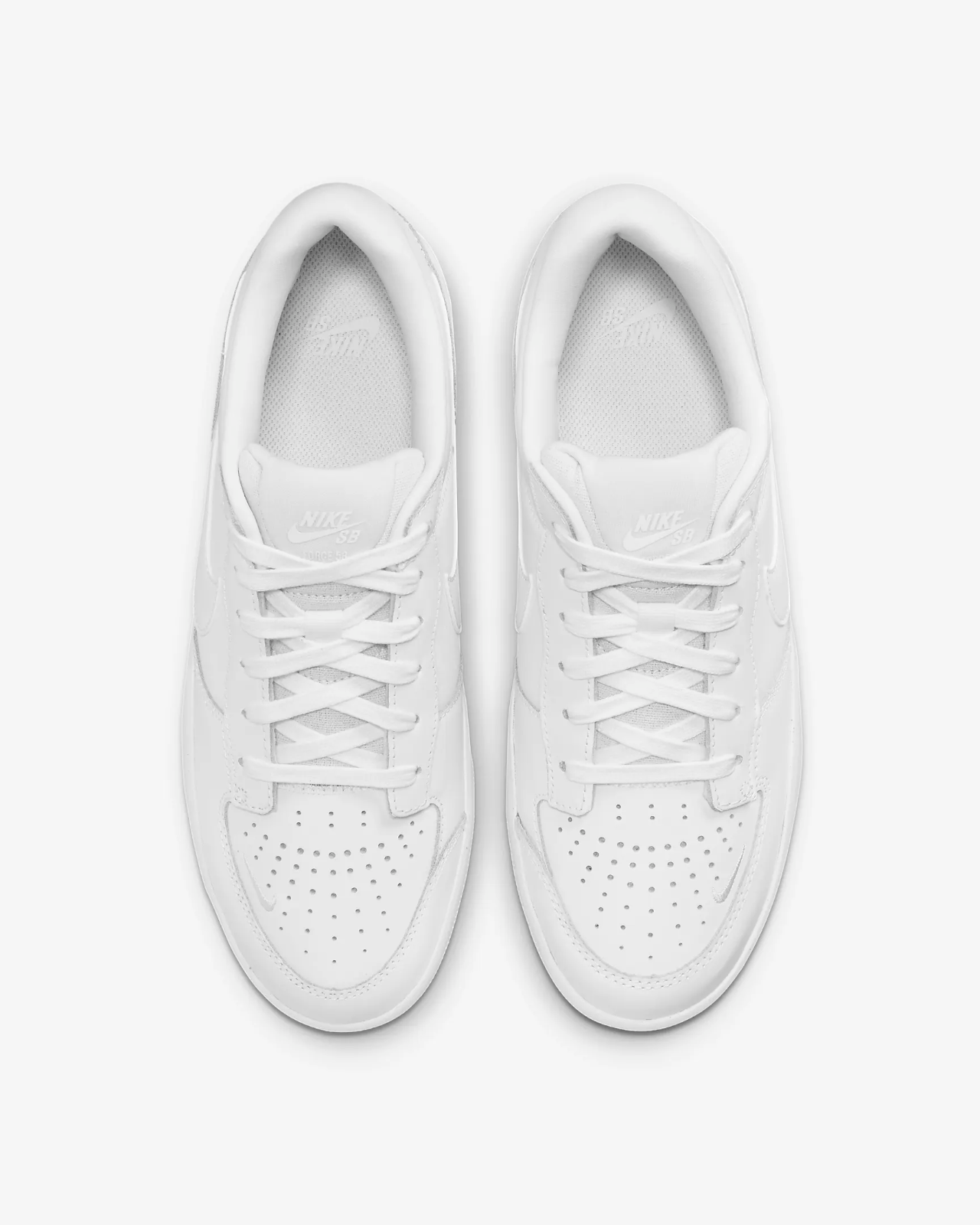 Men's Nike SB Force 58 Premium DH7505-100 Sneaker White Leather Skateboard Shoes