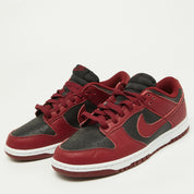 Nike Red/black Leather Dunk Low Top "team Red" Sneakers