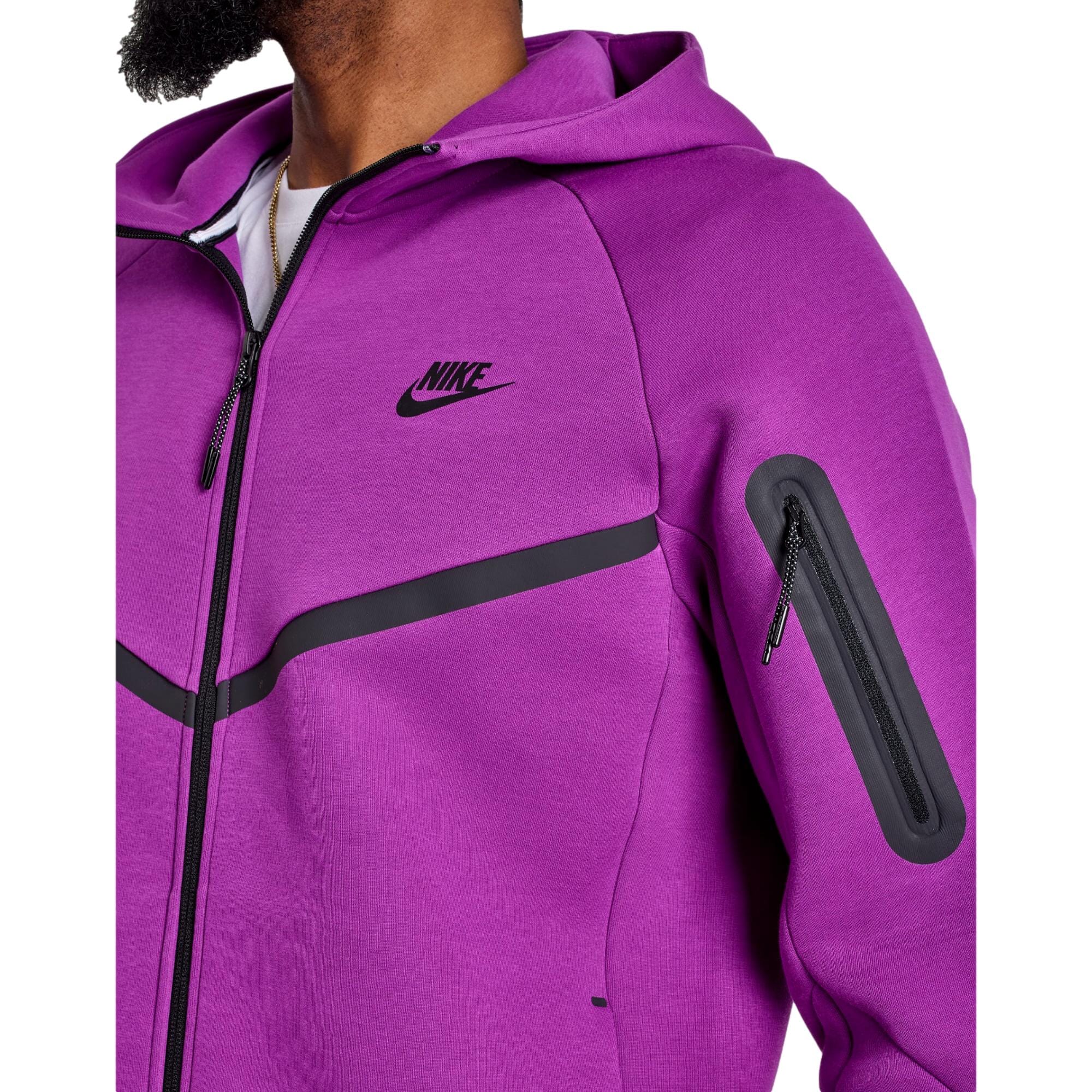 Men's Nike Tech Fleece Windrunner Full-Zip Hoodie Purple/Black HV0949-505