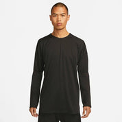 Men's Nike Yoga Top Black Striped Dri-Fit Thumbhole Raglan Sleeve SRT75