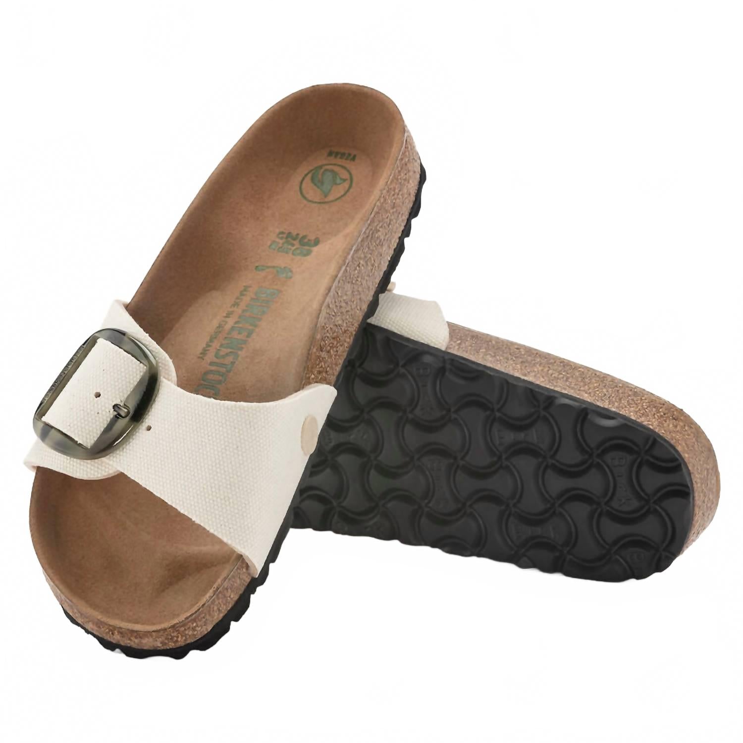 Women's Madrid Big Buckle Sandal In Eggshell